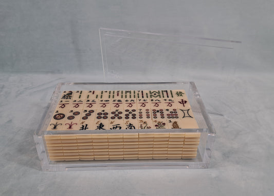 Mah Jongg Tile Display Box, Acrylic/Lucite.  Don’t just play… display!