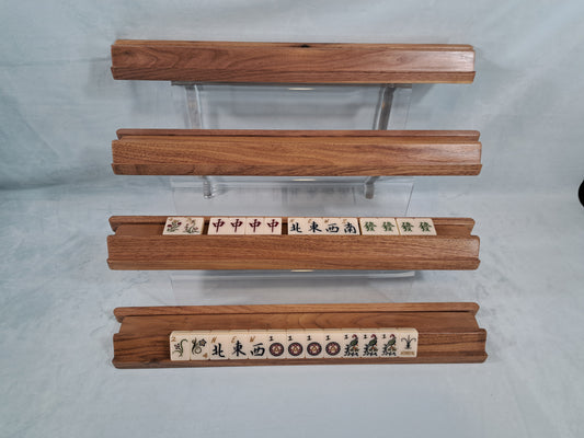 Mah Jongg Racks - Set of 4 Just Racks, Solid Walnut