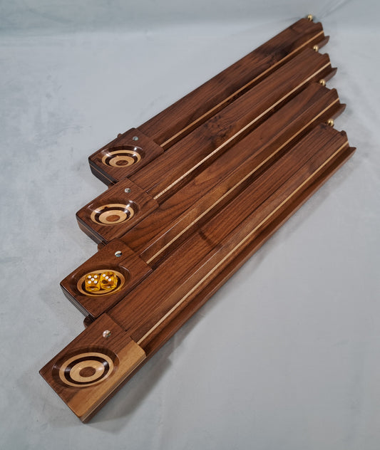 Mah Jongg Racks - Set of 4, YEN Edition, Walnut and Maple with Floating Integrated Pushers