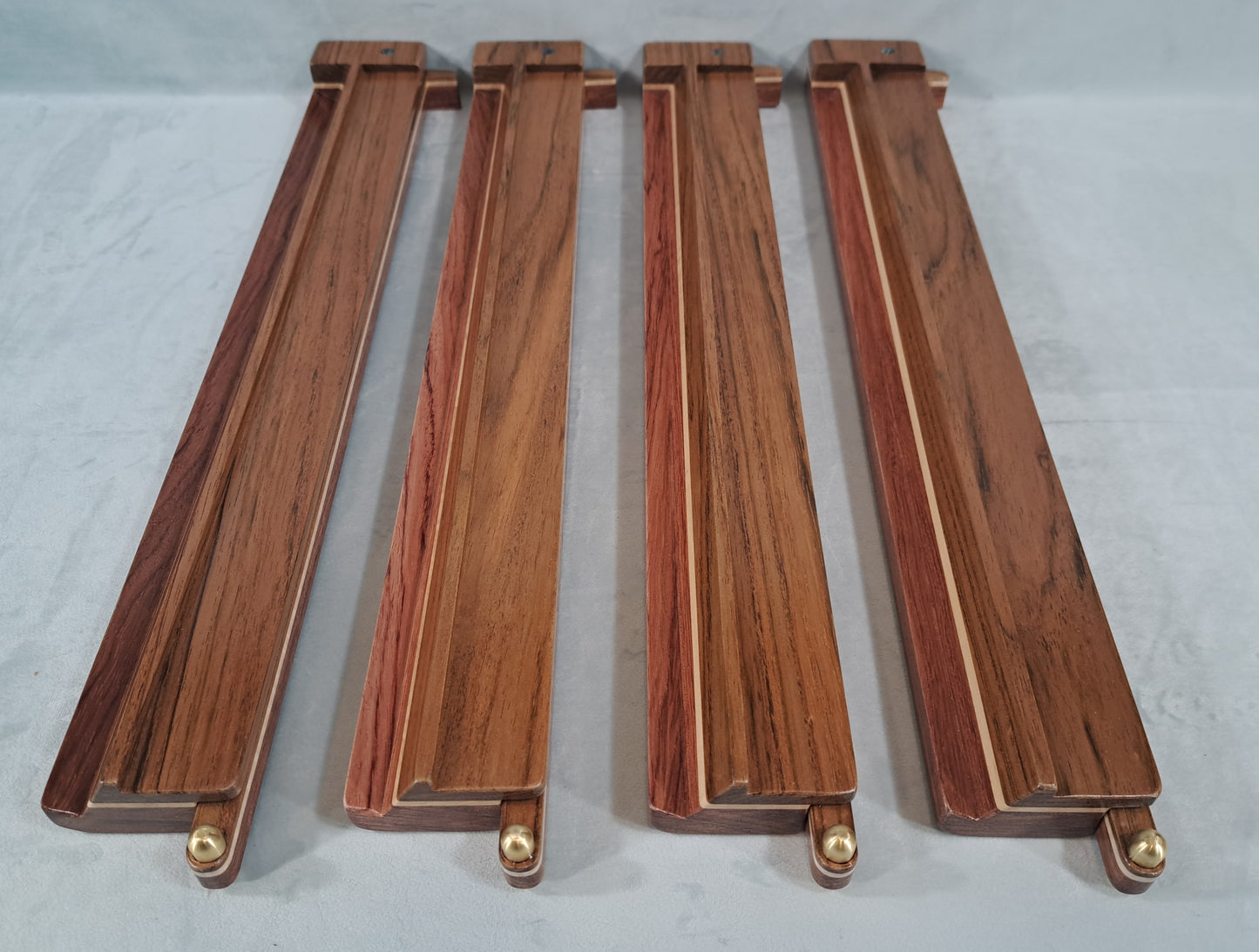 Mah Jongg Racks - Ashland Edition, Jatoba, Maple and Bubinga with Floating Integrated Pushers