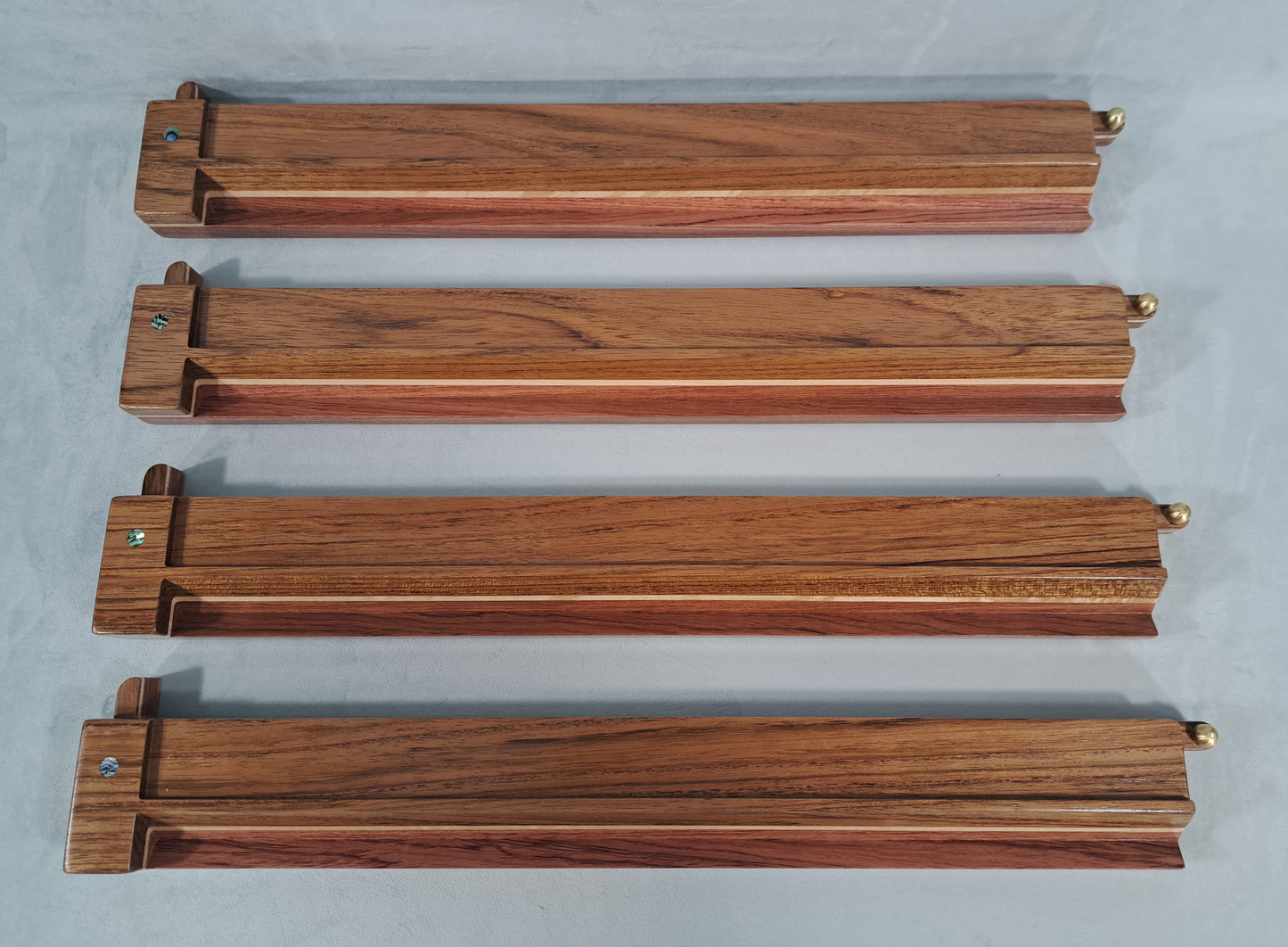 Mah Jongg Racks - Ashland Edition, Jatoba, Maple and Bubinga with Floating Integrated Pushers