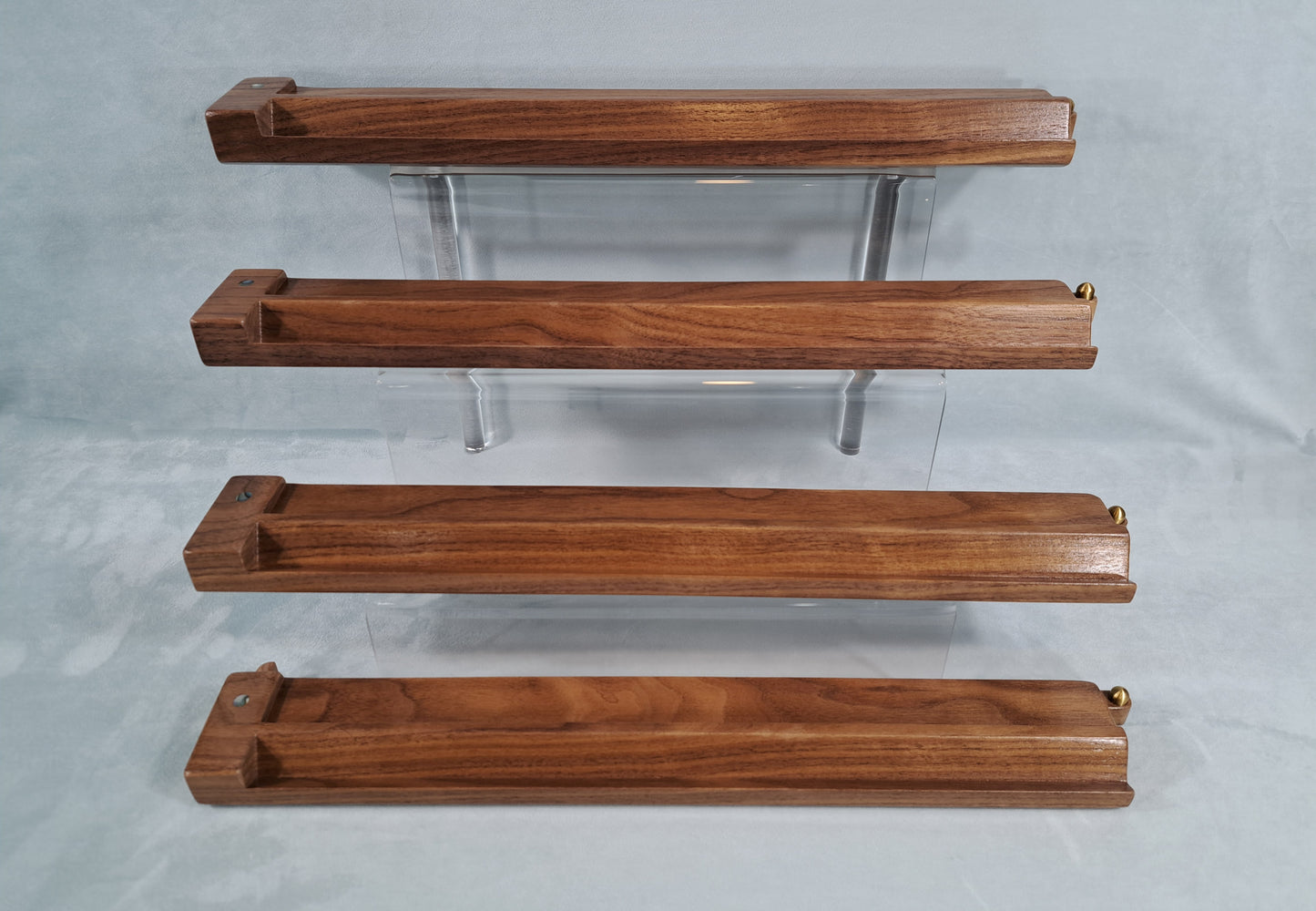 Mah Jongg Racks - Ashland Edition, Solid Walnut with Floating Integrated Pushers