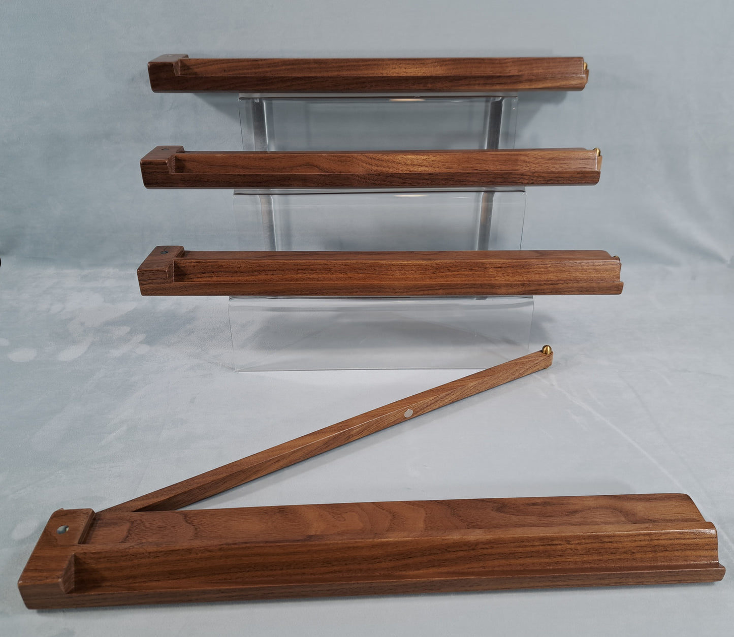 Mah Jongg Racks - Ashland Edition, Solid Walnut with Floating Integrated Pushers