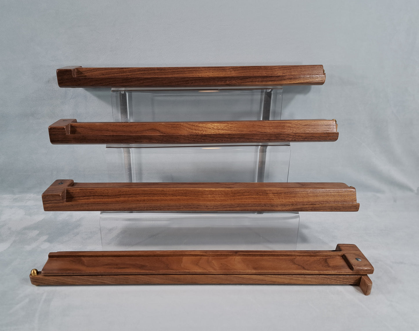 Mah Jongg Racks - Ashland Edition, Solid Walnut with Floating Integrated Pushers