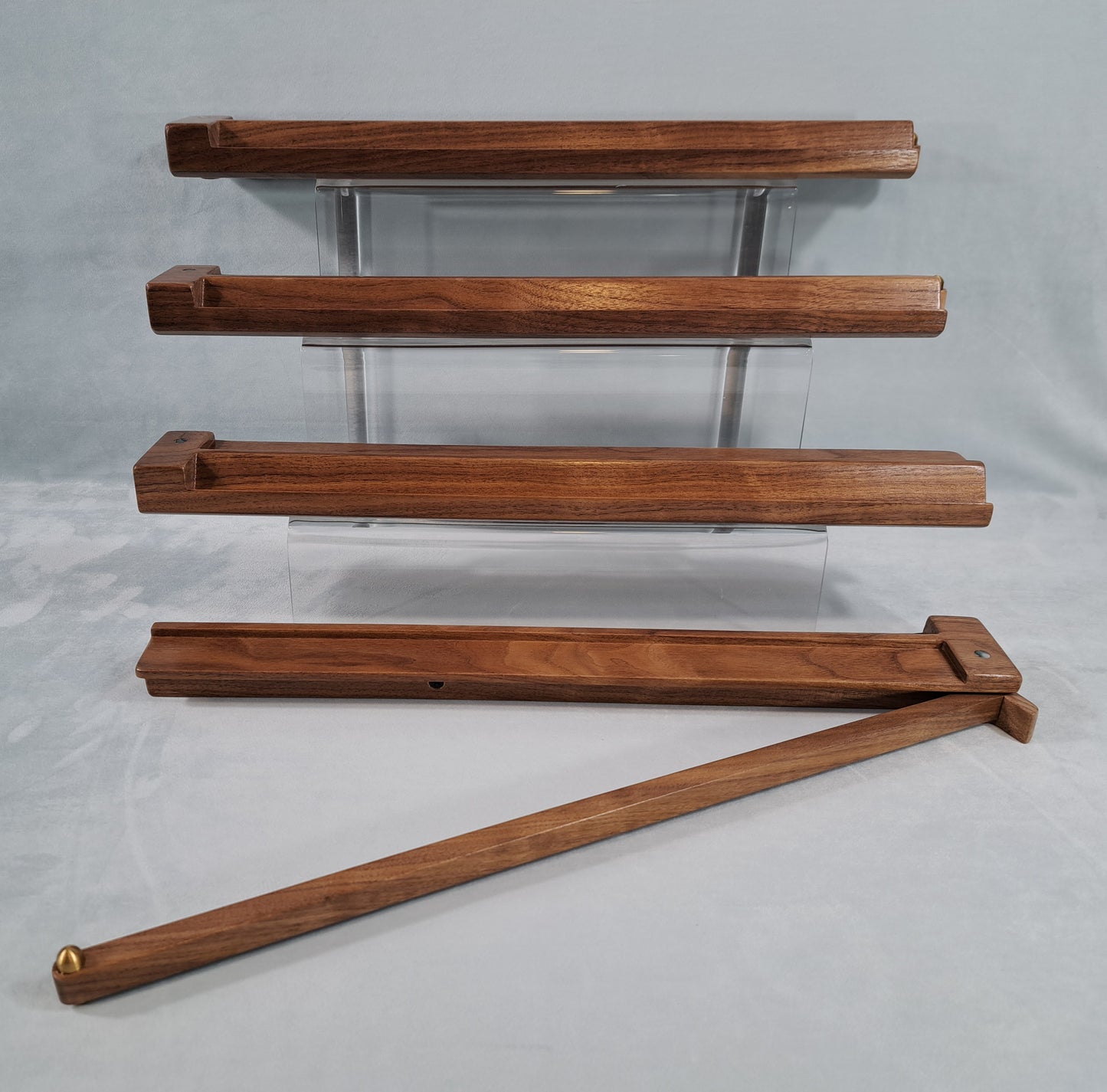 Mah Jongg Racks - Ashland Edition, Solid Walnut with Floating Integrated Pushers