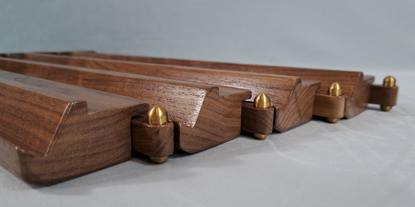 Mah Jongg Racks - Ashland Edition, Solid Walnut with Floating Integrated Pushers