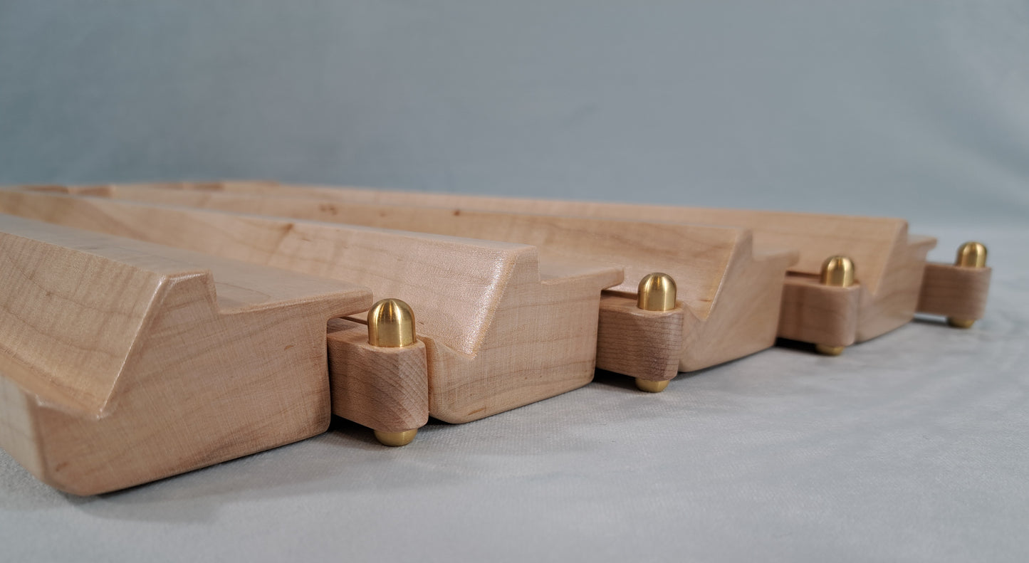 Mah Jongg Racks - Oversized Ashland Edition, Solid Maple with Floating Integrated Pushers