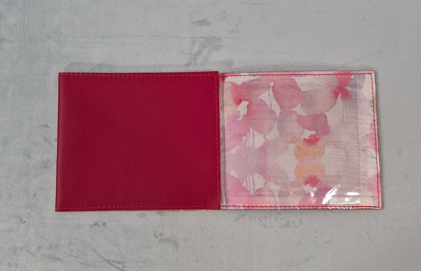 Leather and Silk Mah Jongg Card Cover, For large mah jongg card